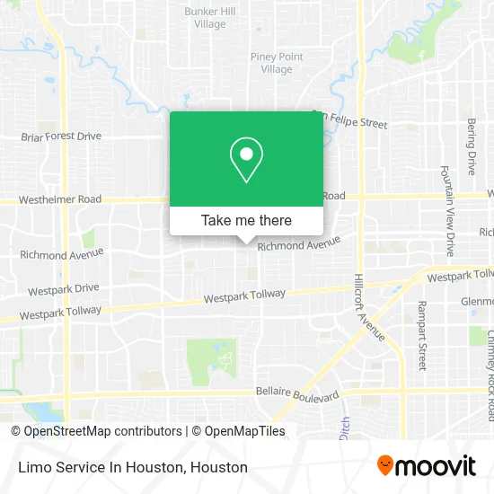 Limo Service In Houston map