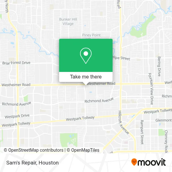 Sam's Repair map
