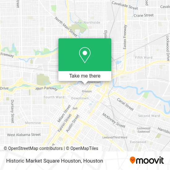Historic Market Square Houston map