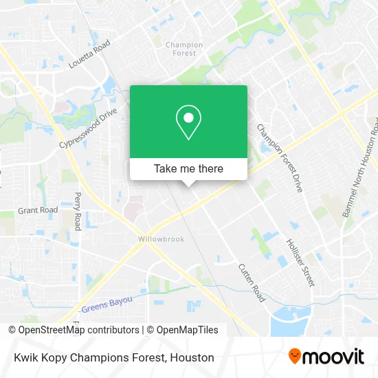 Kwik Kopy Champions Forest map