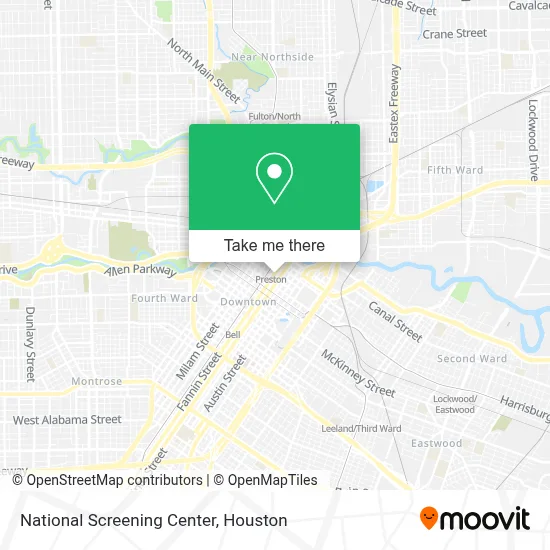 National Screening Center map