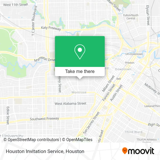 Houston Invitation Service map