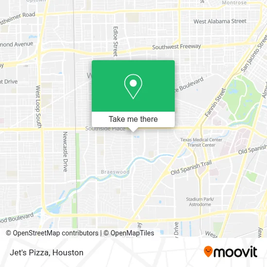 Jet's Pizza map