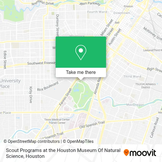 Scout Programs at the Houston Museum Of Natural Science map