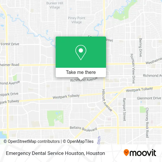 Emergency Dental Service Houston map