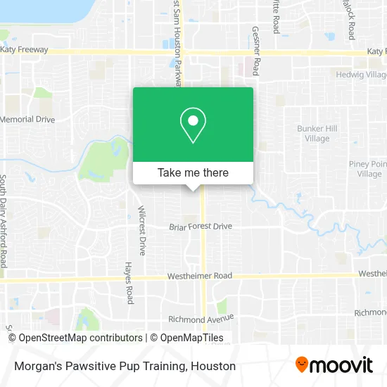 Morgan's Pawsitive Pup Training map
