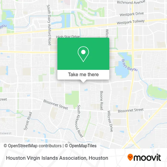 Houston Virgin Islands Association map