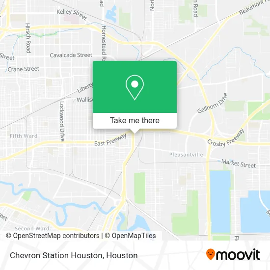 Chevron Station Houston map
