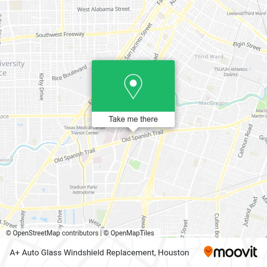 A+ Auto Glass Windshield Replacement map