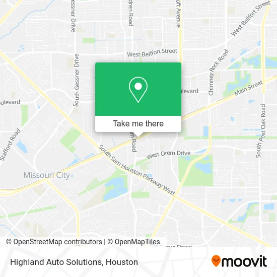 Highland Auto Solutions map