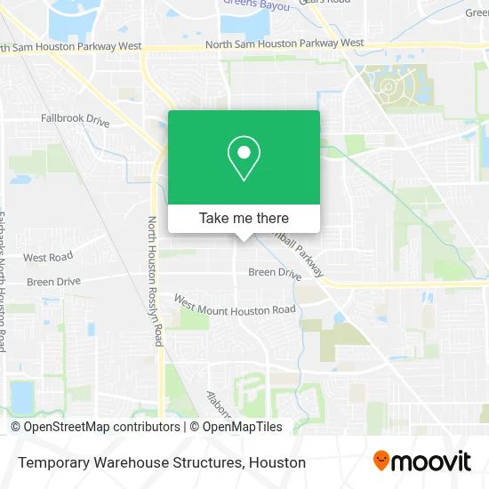 Temporary Warehouse Structures map