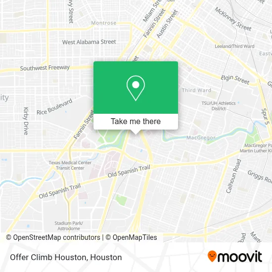 Offer Climb Houston map