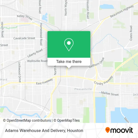 Adams Warehouse And Delivery map