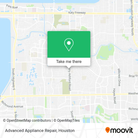 Advanced Appliance Repair map