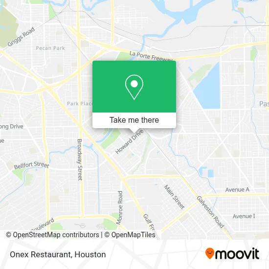 Onex Restaurant map