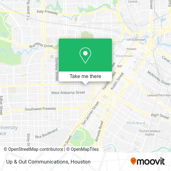 Up & Out Communications map