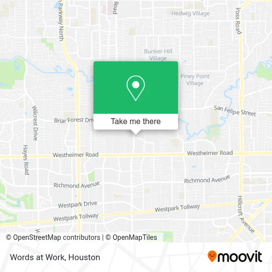 Words at Work map