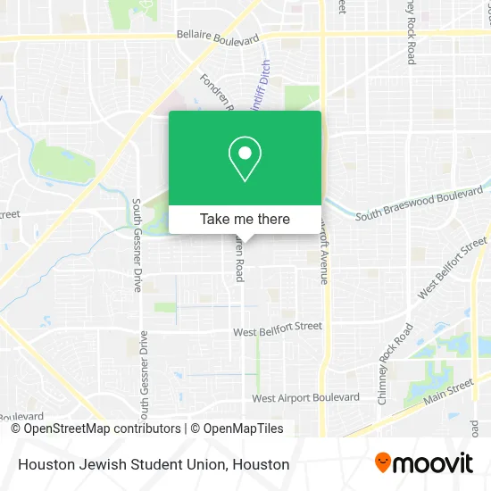 Houston Jewish Student Union map