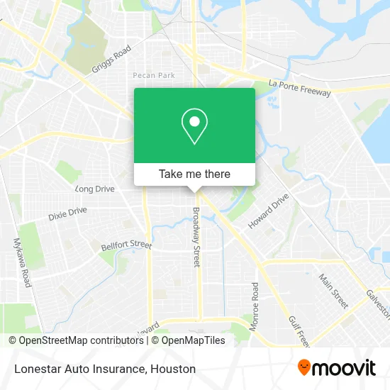 Lonestar Auto Insurance map