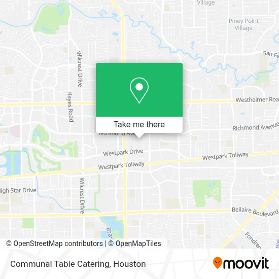 Communal Table Catering map