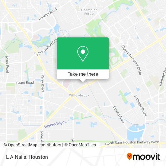 L A Nails map