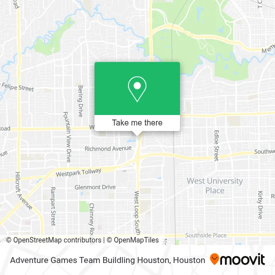 Adventure Games Team Buildling Houston map