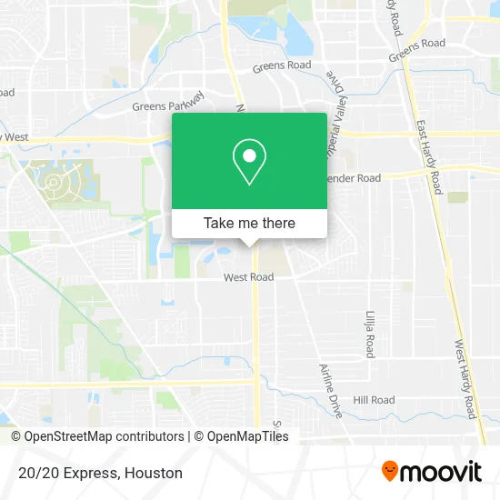 20/20 Express map