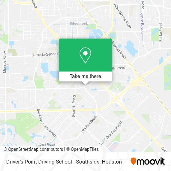 Driver's Point Driving School - Southside map