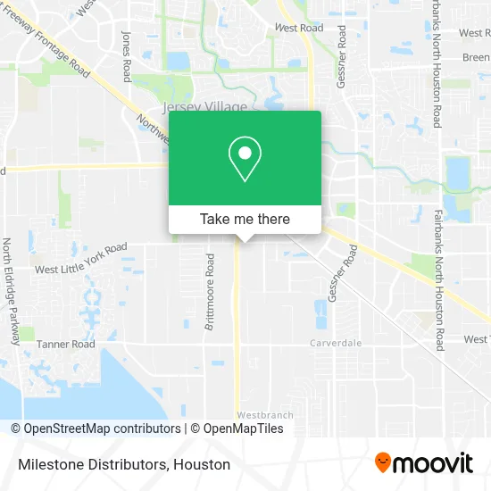 Milestone Distributors map
