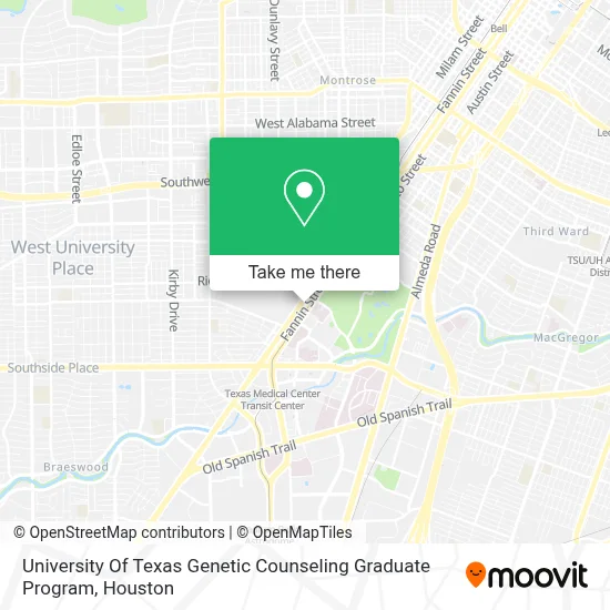 University Of Texas Genetic Counseling Graduate Program map