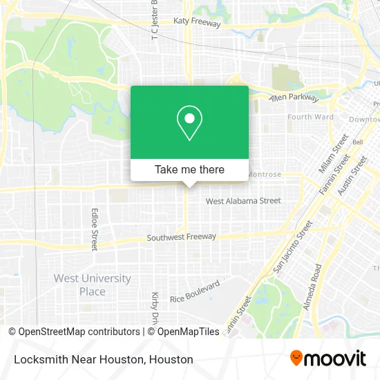 Locksmith Near Houston map