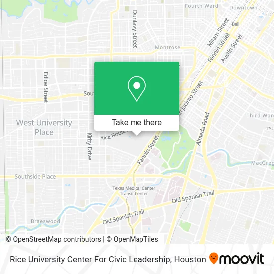 Rice University Center For Civic Leadership map