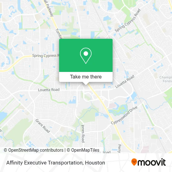 Affinity Executive Transportation map