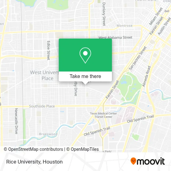 Mapa de Rice University