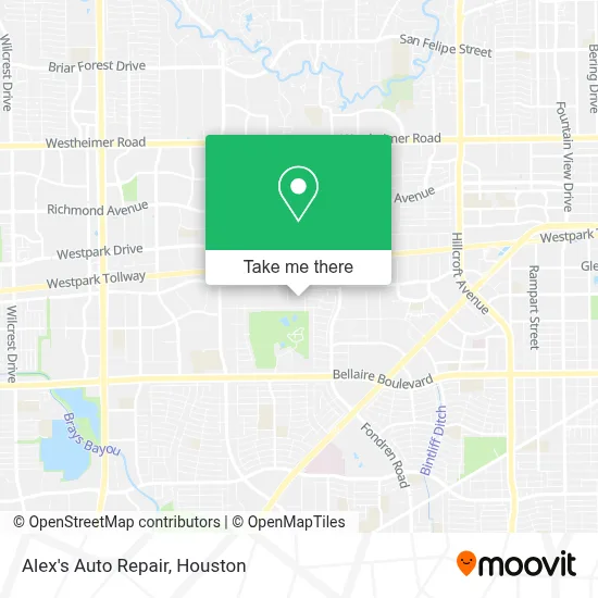 Alex's Auto Repair map