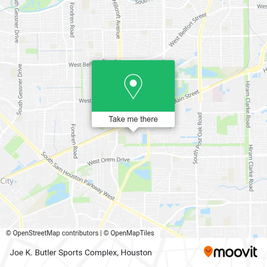 Joe K. Butler Sports Complex map