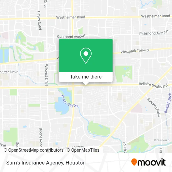 Sam's Insurance Agency map