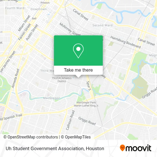 Uh Student Government Association map