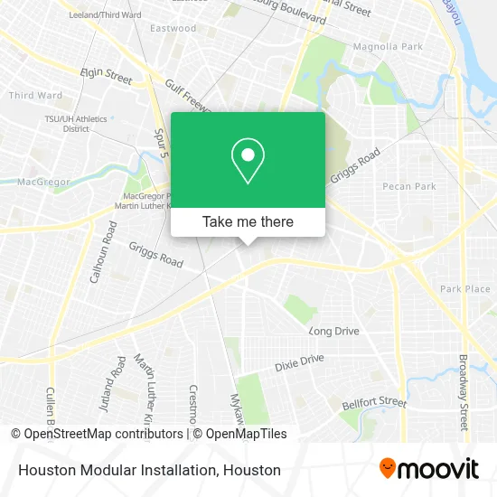 Houston Modular Installation map