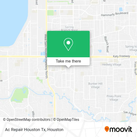 Ac Repair Houston Tx map