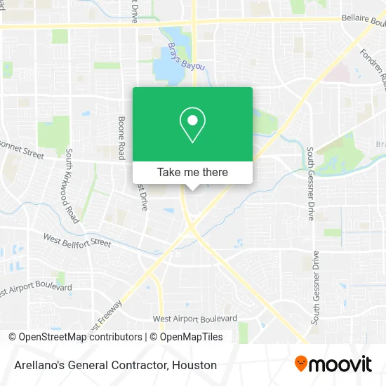 Arellano's General Contractor map