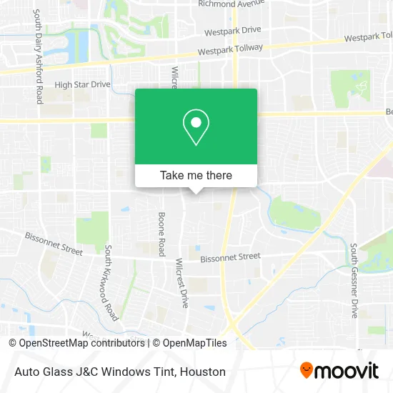 Auto Glass J&C Windows Tint map
