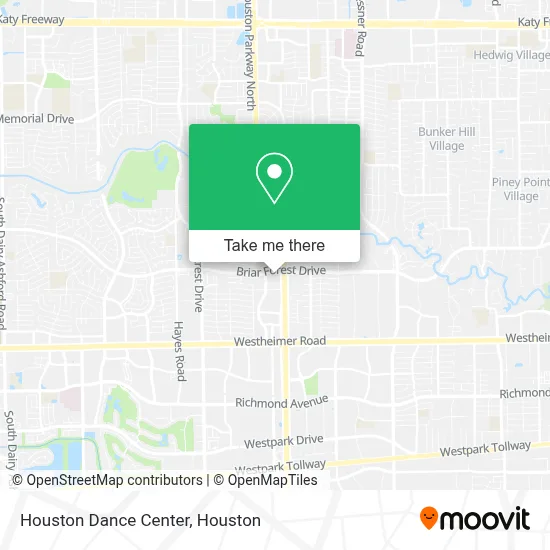 Houston Dance Center map