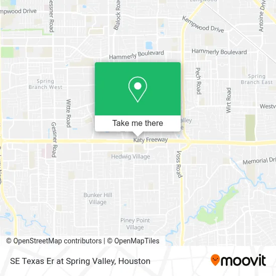 SE Texas Er at Spring Valley map