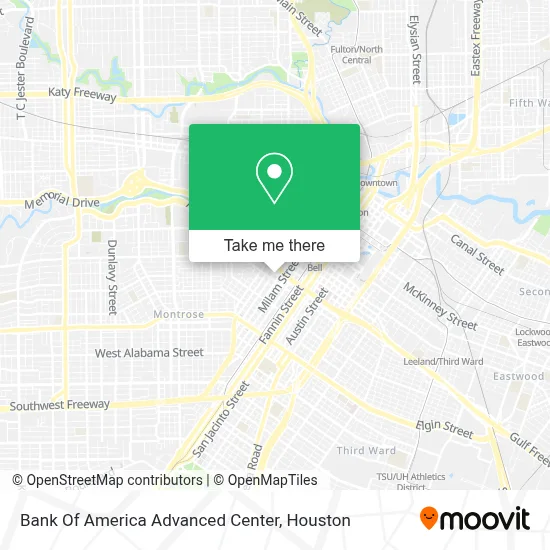 Bank Of America Advanced Center map