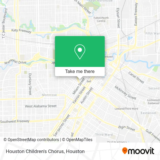 Houston Children's Chorus map