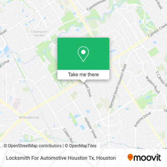 Locksmith For Automotive Houston Tx map