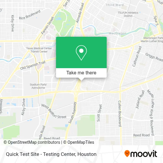 Quick Test Site - Testing Center map