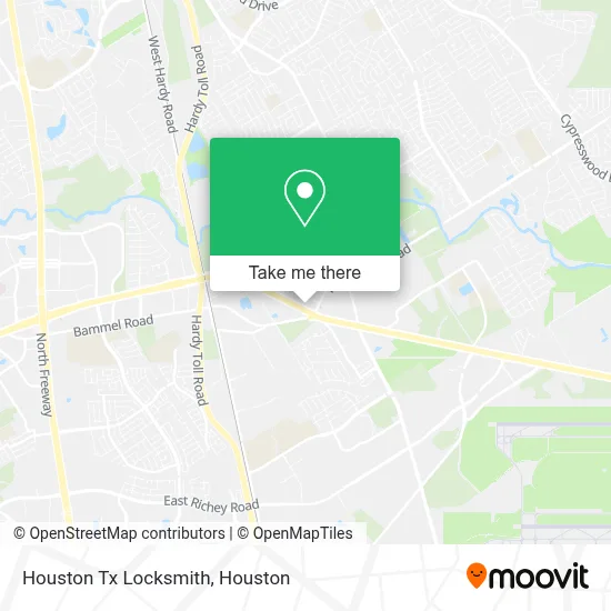 Houston Tx Locksmith map