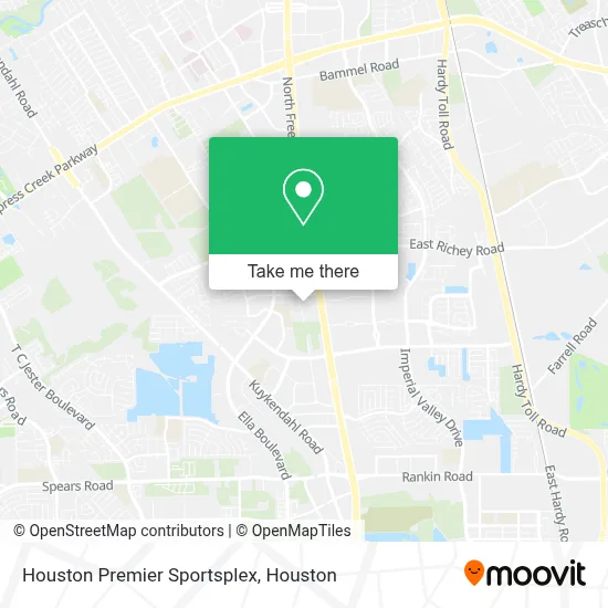 Houston Premier Sportsplex map